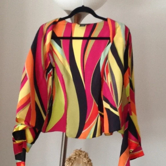 🖤💛❤️ 'Spencer Jeremy' - 100% Silk Vintage Shirt - Picture 6 of 6